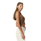 brown washed sleeveless X body